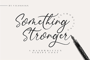 Something Stronger Handwritten Font