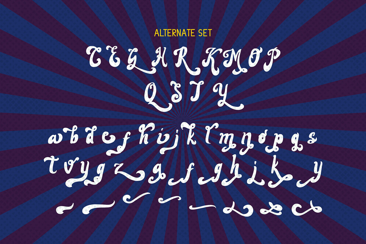Lightning - A Bold Retro Font, a Script Font by Graphiqa Studio (Photo 11 of 11)