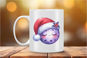 Christmas Sleepy Moon Clipart PNG, a Seasonal Illustration by Rose Art (Thumbnail 5 of 6)