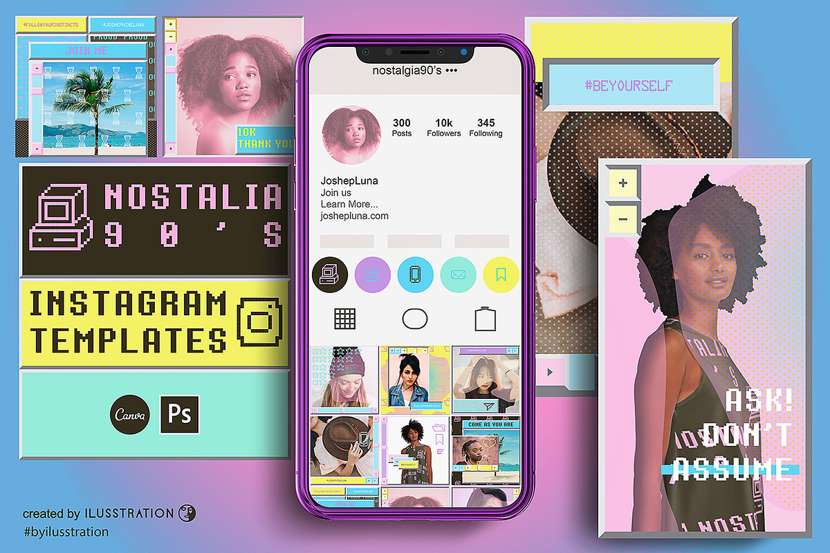 Nostalgia Interface Instagram Posts, a Social Media Template by ...