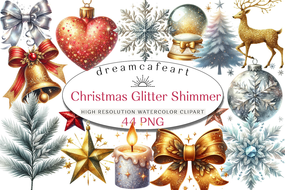 Christmas Glitter and Shimmer, an Illustration by DreamCafeArt (Photo 1 of 8)