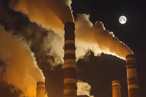 Smoke emissions from thermal power plant, an Industrial Photo by AlyaAnd