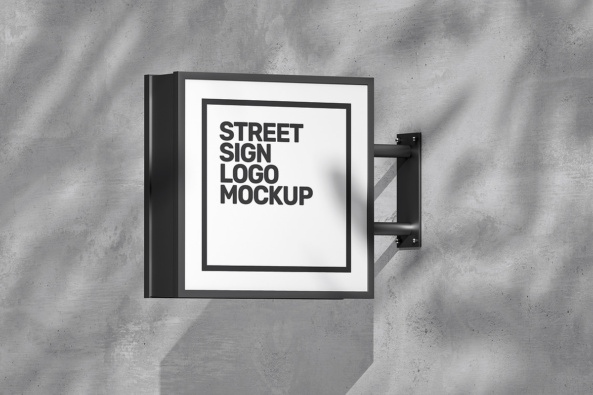 Street Sign Mockup (32 PSD Scenes), an Advertising Mockup by Traint (Photo 9 of 50)