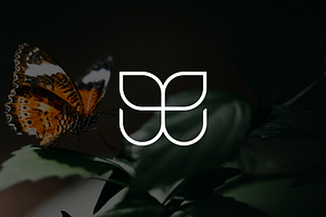 Luxury Initials EE Butterfly Logo