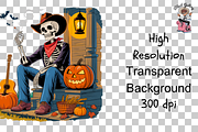 Halloween Cowboy Skeleton PNG Bundle, a Graphic by Black Gallery (Thumbnail 11 of 11)