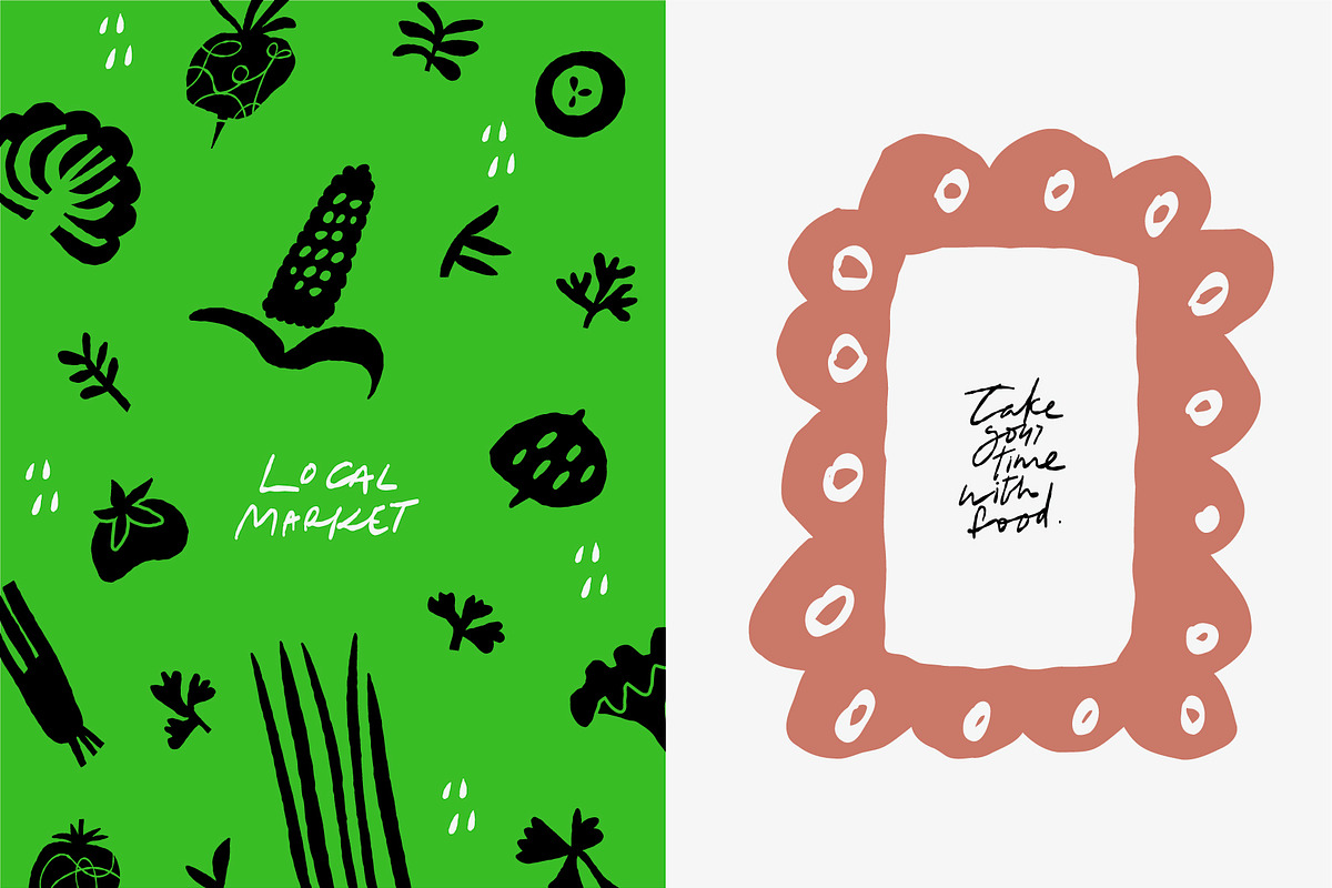 FARMERS MARKET | HAND DRAWN SHAPES, a Food Illustration by Favete Art (Photo 19 of 23)