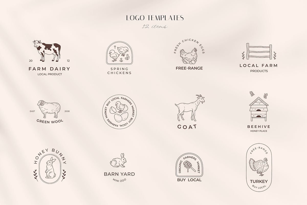 Farm animals logos and elements, a Graphic by Vasylyka (Photo 2 of 8)