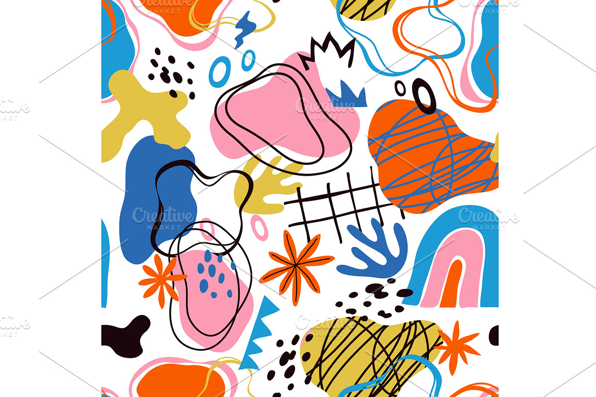 Colorful abstract seamless pattern, an Illustration by YummyBuum