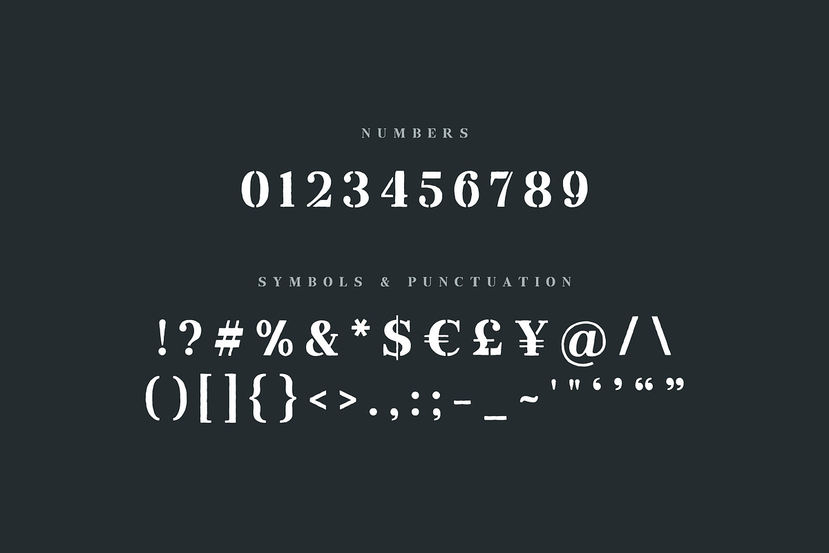 Fjord Stencil - Display Font, a Font by Medialoot (Photo 4 of 4)