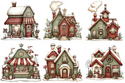 Christmas Town Sublimation Clipart, an Illustration by Craft Nest (Thumbnail 3 of 7)