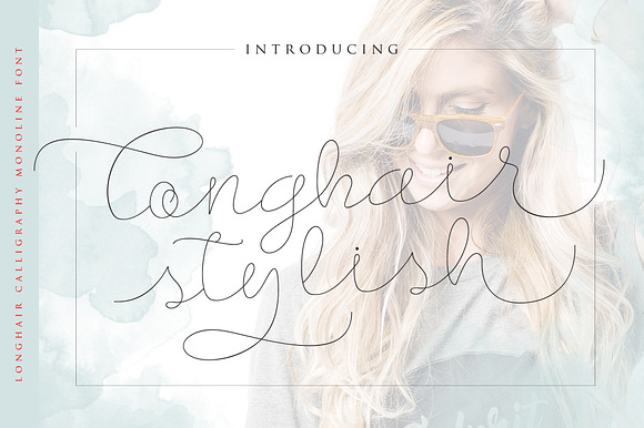Longhair - Monoline Script Font preview 8