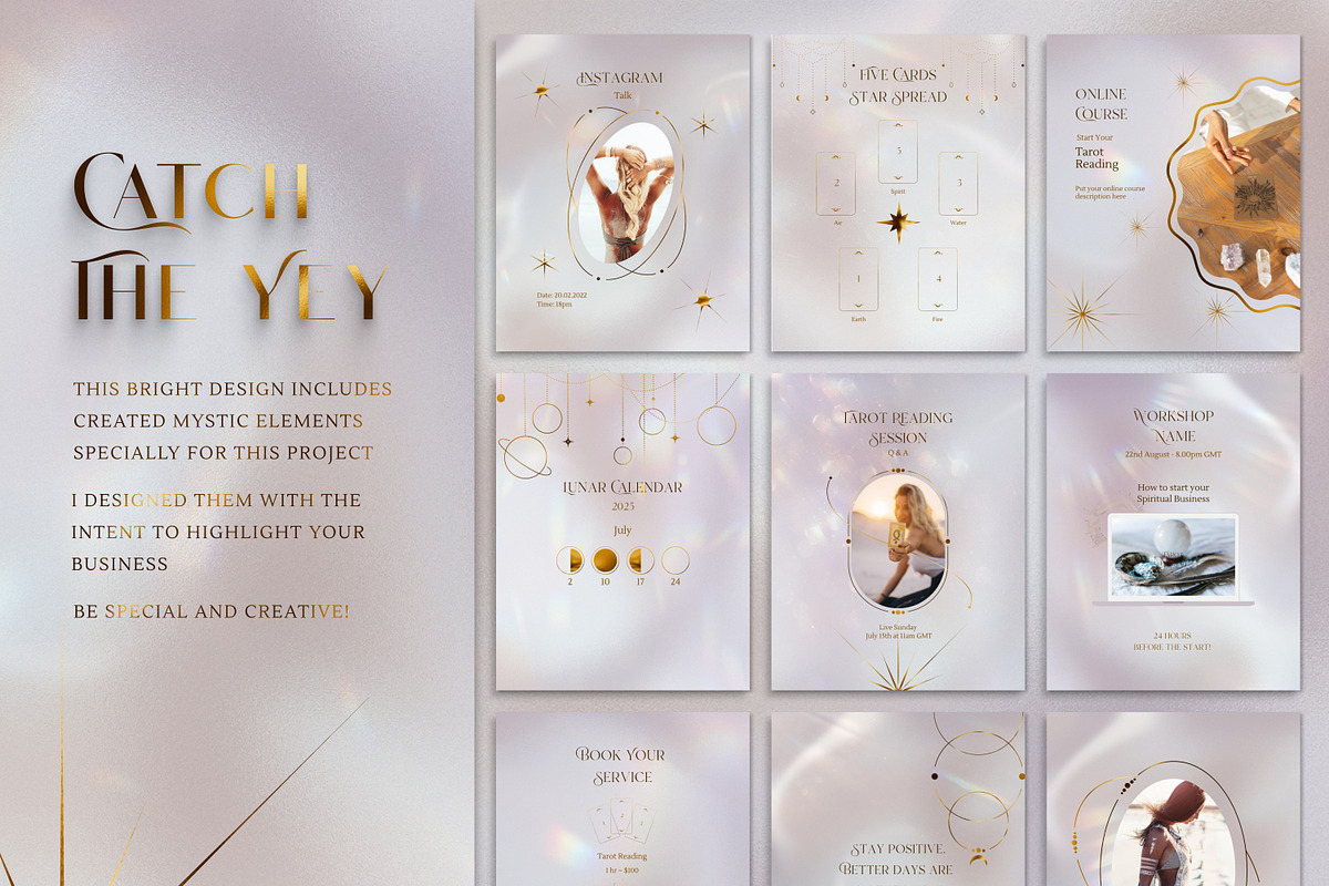 Spiritual Instagram Post Templates, a Social Media Template by Under My Cozy Roof (Photo 2 of 9)
