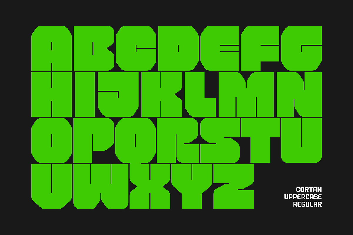 Cortan Futuristic Bold Typeface, a Font by 24Design Studios (Photo 6 of 11)