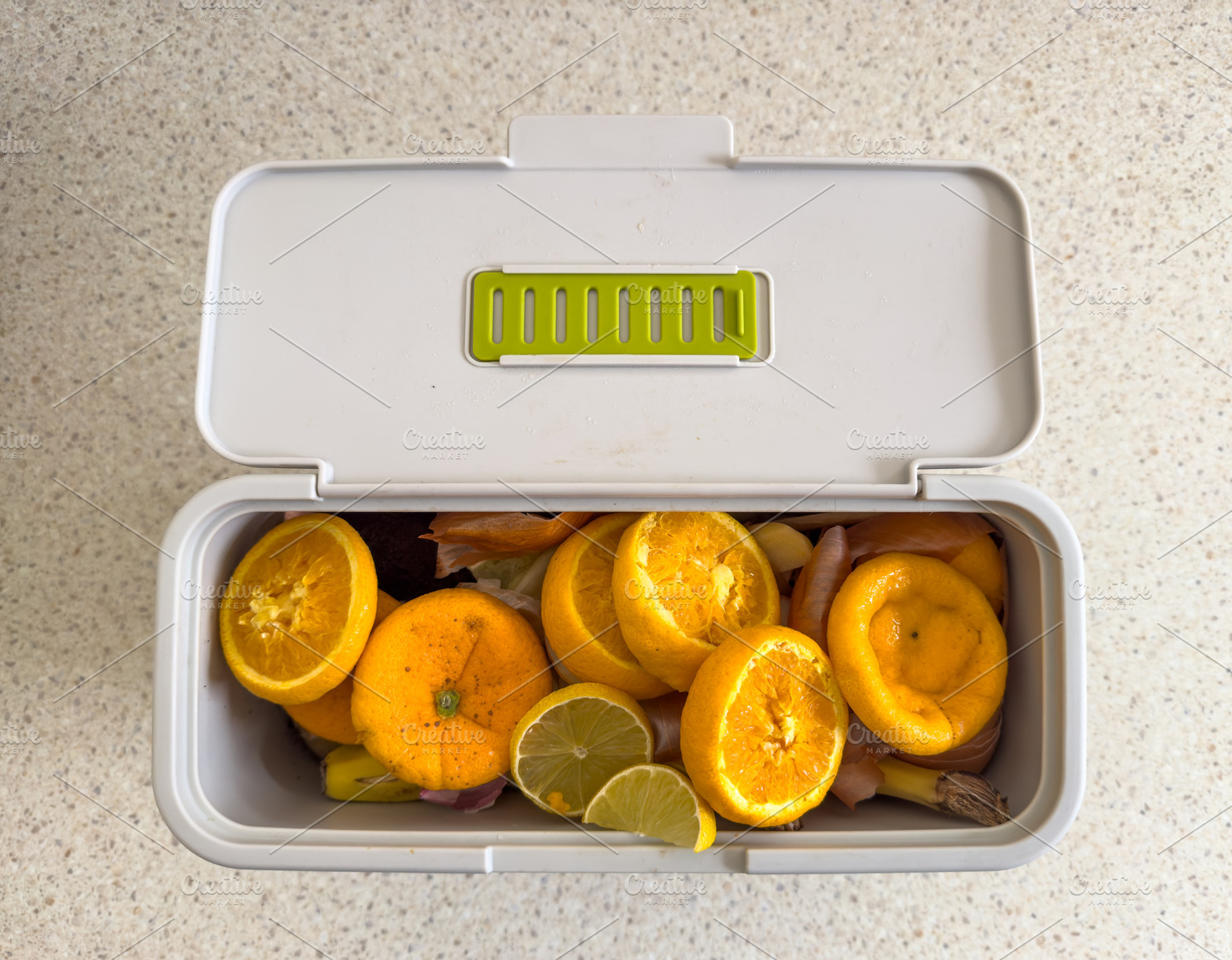 Household Organic Food Scraps Container, a Food & Drink Photo by THP Creative