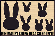 Simple Bunny Head Silhouette Pack, an Illustration by Designs_River (Thumbnail 1 of 7)