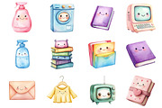 Cute Kawaii Clipart, a Seasonal Illustration by CitraGraphics (Thumbnail 2 of 7)