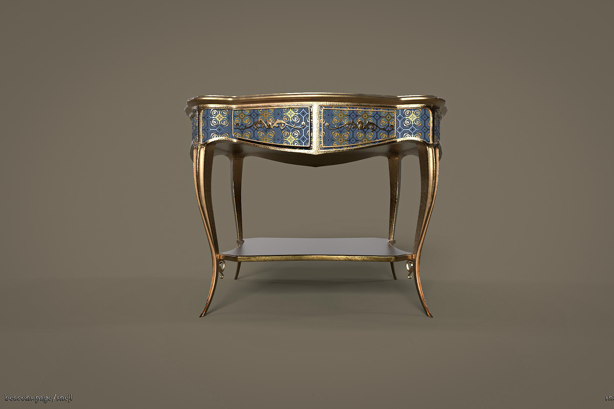 Vintage furniture set_1, a Furniture 3D Model by Snji | 3D Models (Photo 13 of 16)