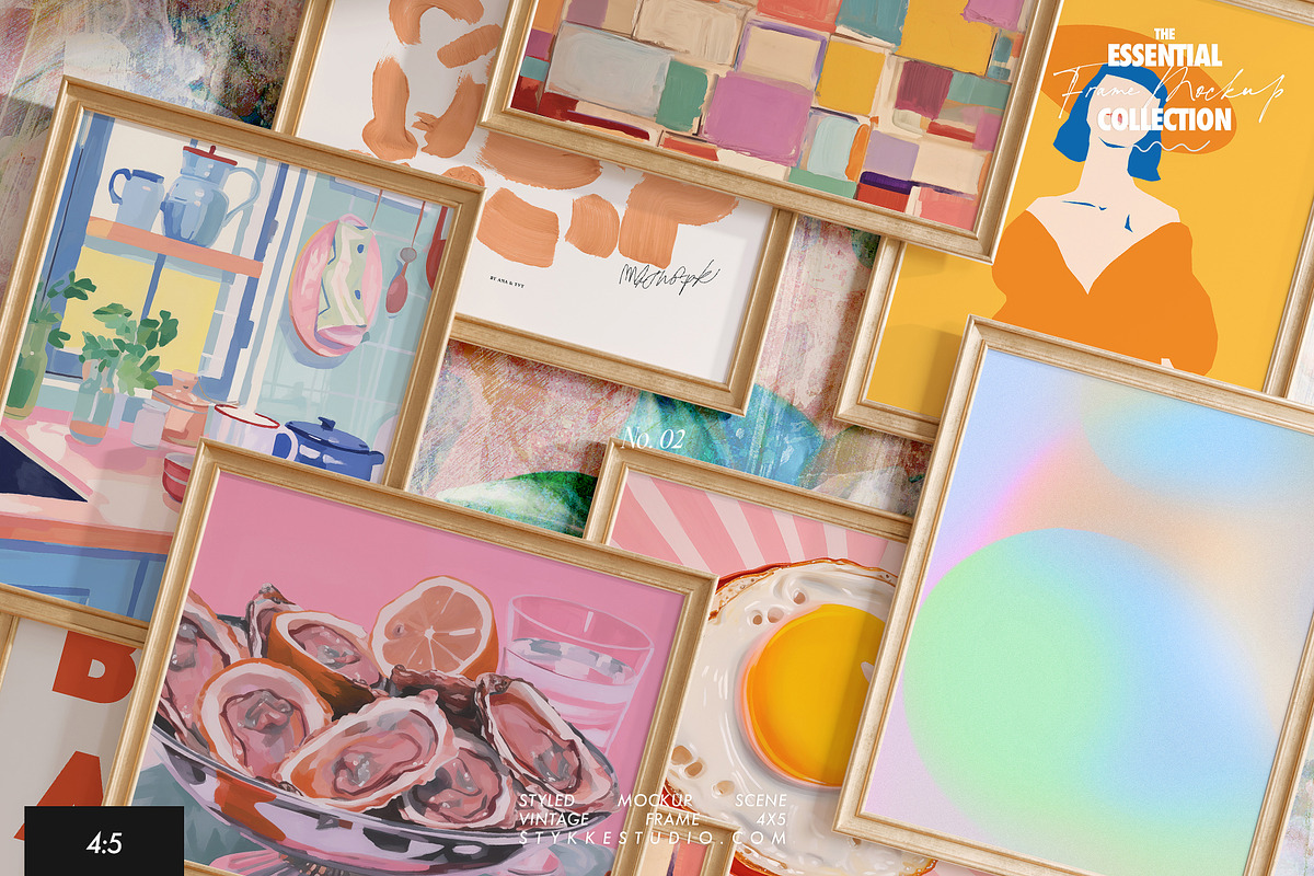 VINTAGE FRAME MOCKUP | 4:5, a Household Mockup by Stykke Studio (Photo 16 of 23)