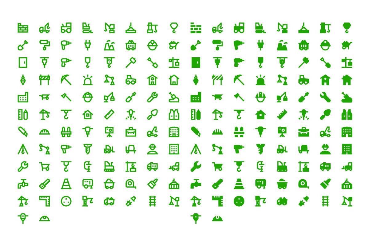 180 Material Construction Icons, a Solid Icon by Creative Stall (Photo 2 of 5)