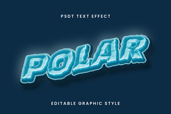 Chiseled Ice 3D Text Effect preview 3