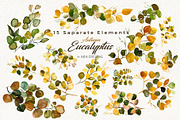 Watercolor Eucalyptus Branches, an Illustration by Mia Digital (Thumbnail 2 of 5)