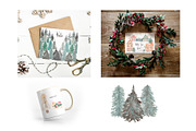 Watercolor Winter Town Collection, a Person Illustration by MayaNavits (Thumbnail 9 of 10)
