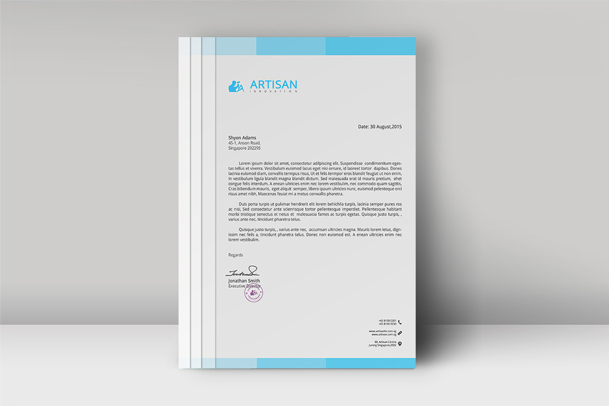 Letterhead Template, a Stationery Template by artisanHR (Photo 5 of 6)