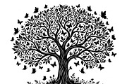 Elegant dream tree silhouette design, a Healthcare Illustration by Amazin_art (Thumbnail 16 of 49)