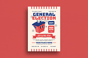 Retro Trendy US Election Day Flyer, a Flyer Template by Guuver (Thumbnail 1 of 3)