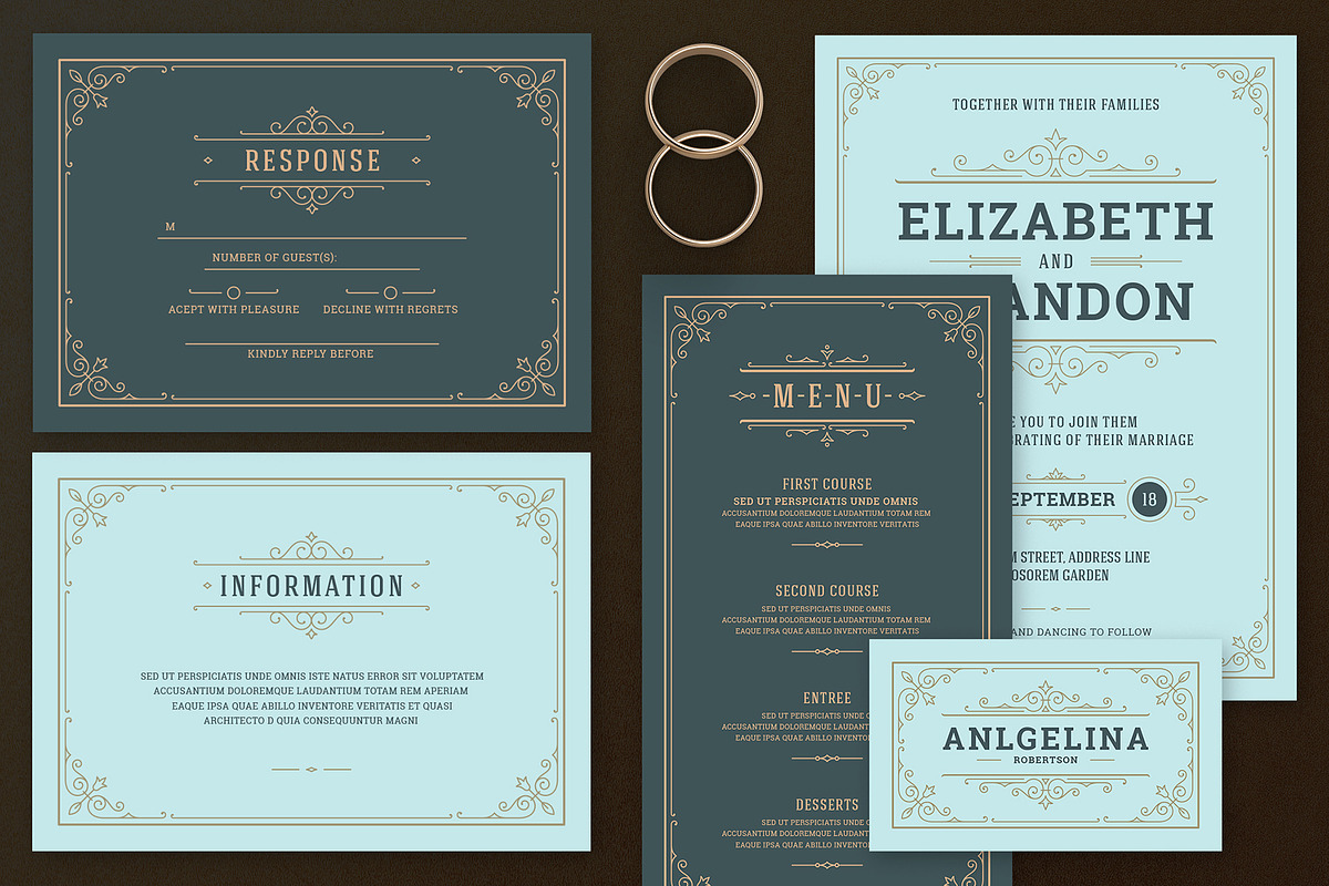Wedding Invitation Suite, an Invitation Template by Vasya Kobelev (Photo 2 of 10)