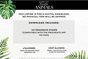 Jungle Animal Procreate Brushes, a Brush Add-On by LaurenceVArtiste (Thumbnail 2 of 7)