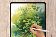 Foliage Nature Procreate Brushes, a Brush Add-On by Cozy Brushery (Thumbnail 6 of 7)