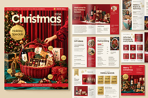 Christmas Shopping Magazine Template, a Magazine Template by BrandPacks