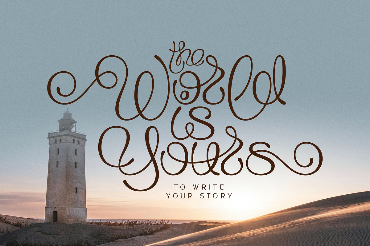 Flourel, a Script Font by Gleb Guralnyk (Photo 7 of 11)