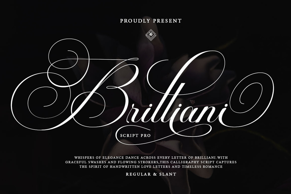 Brilliani Script Pro, a Script Font by Has_rizal (Photo 14 of 14)