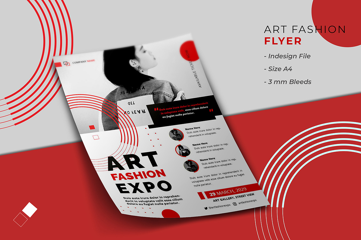 Art Fashion Flyer, a Flyer Template by AQR Studio (Photo 3 of 3)