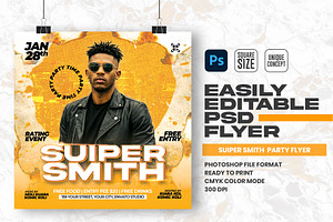 Suiper Smith party flyer design, a Flyer Template by Shajib Shikder