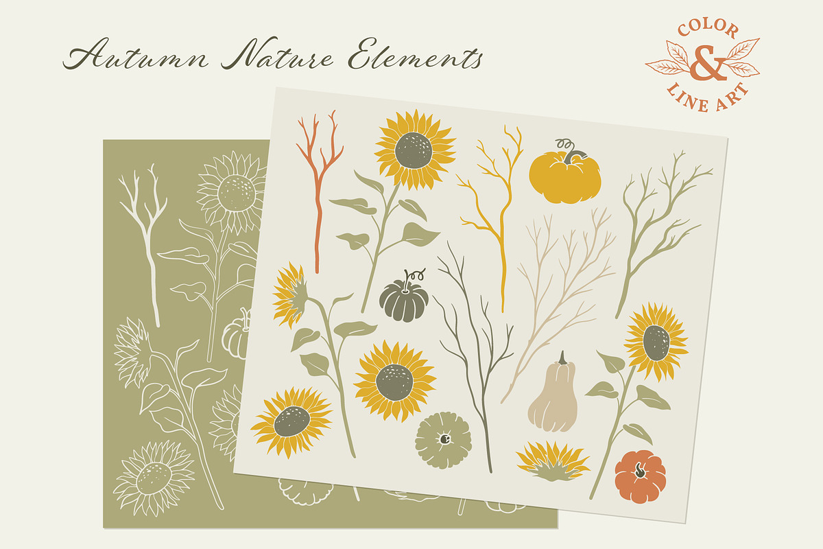 Autumn Thanksgiving Harvest Clipart, a Decorative Illustration by Wild and Wonder by Ana (Photo 5 of 13)