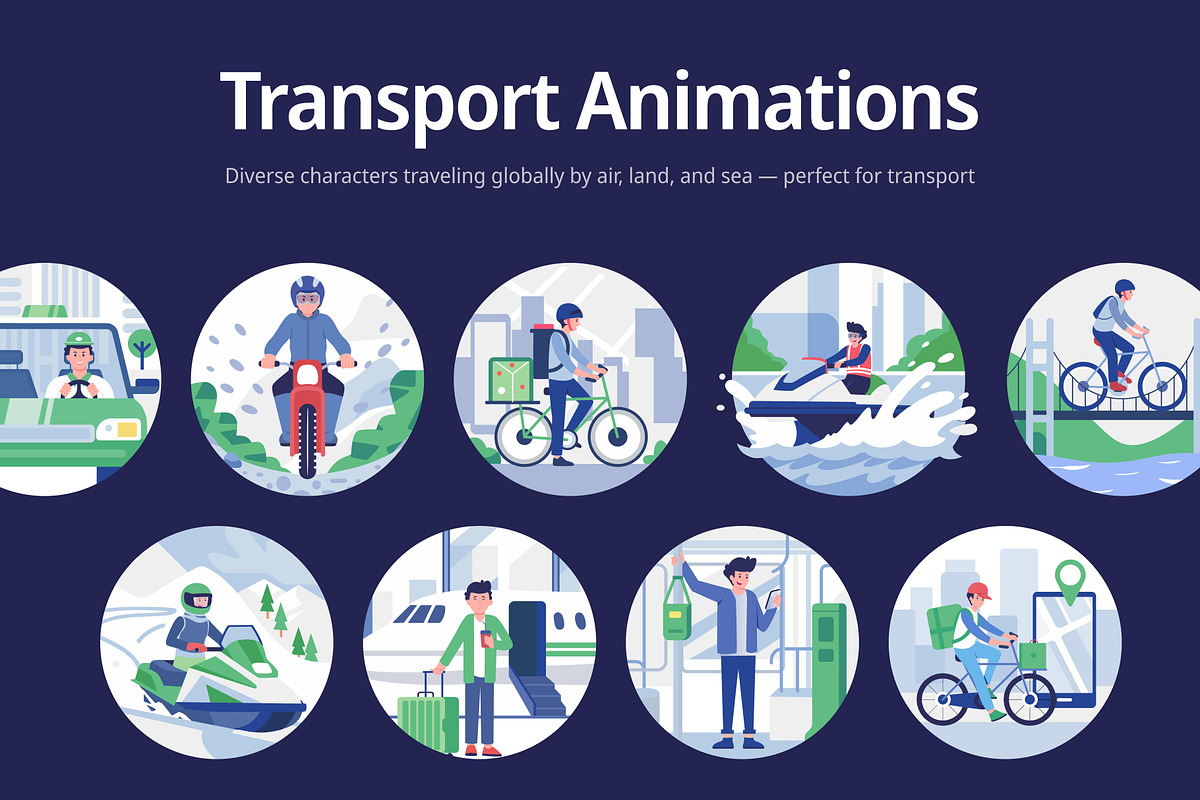 Animated Transport Illustration Art, a Transportation Illustration by Creative Stall (Photo 1 of 5)