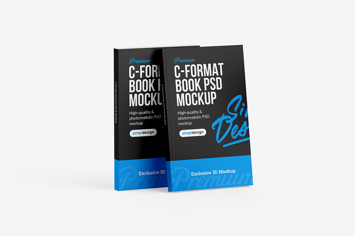 C-Format Softcover Book Mockup, a Books & Magazine Mockup by SimplDesign (Photo 9 of 13)