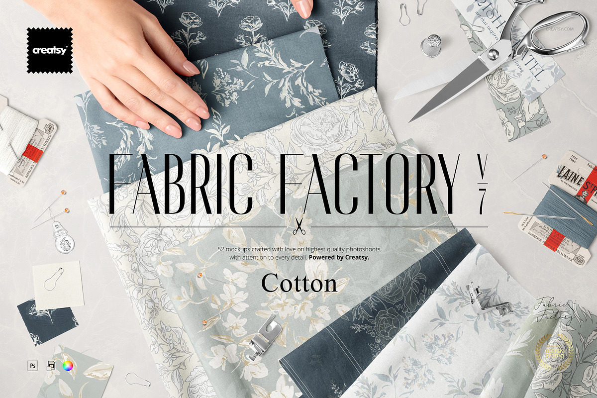 Fabric Factory v.7 Mockup Bundle, a Merchandise Mockup by creatsy5 (Photo 1 of 55)