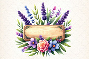 Lavender Wooden Name Plate Clipart, an Illustration by DreamCafeArt (Thumbnail 2 of 5)