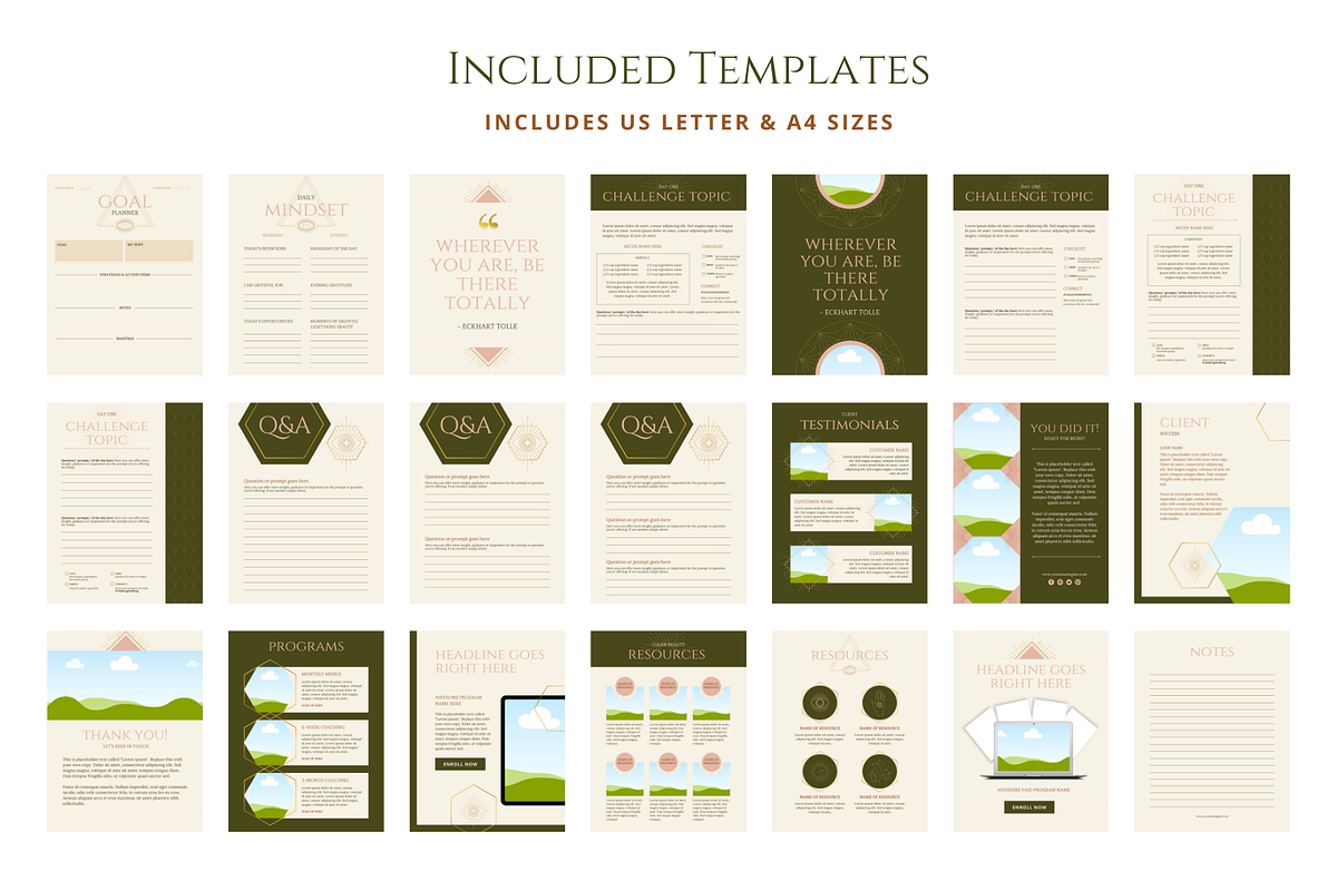 Spirituality & Mindfulness Templates, a Magazine Template by Brand Spanking You (Photo 15 of 25)