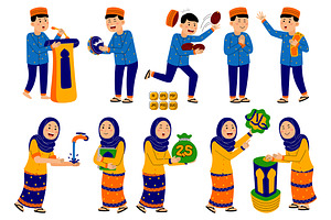 Young People Muslim Ramadan #01, a Person Illustration by MEDZ