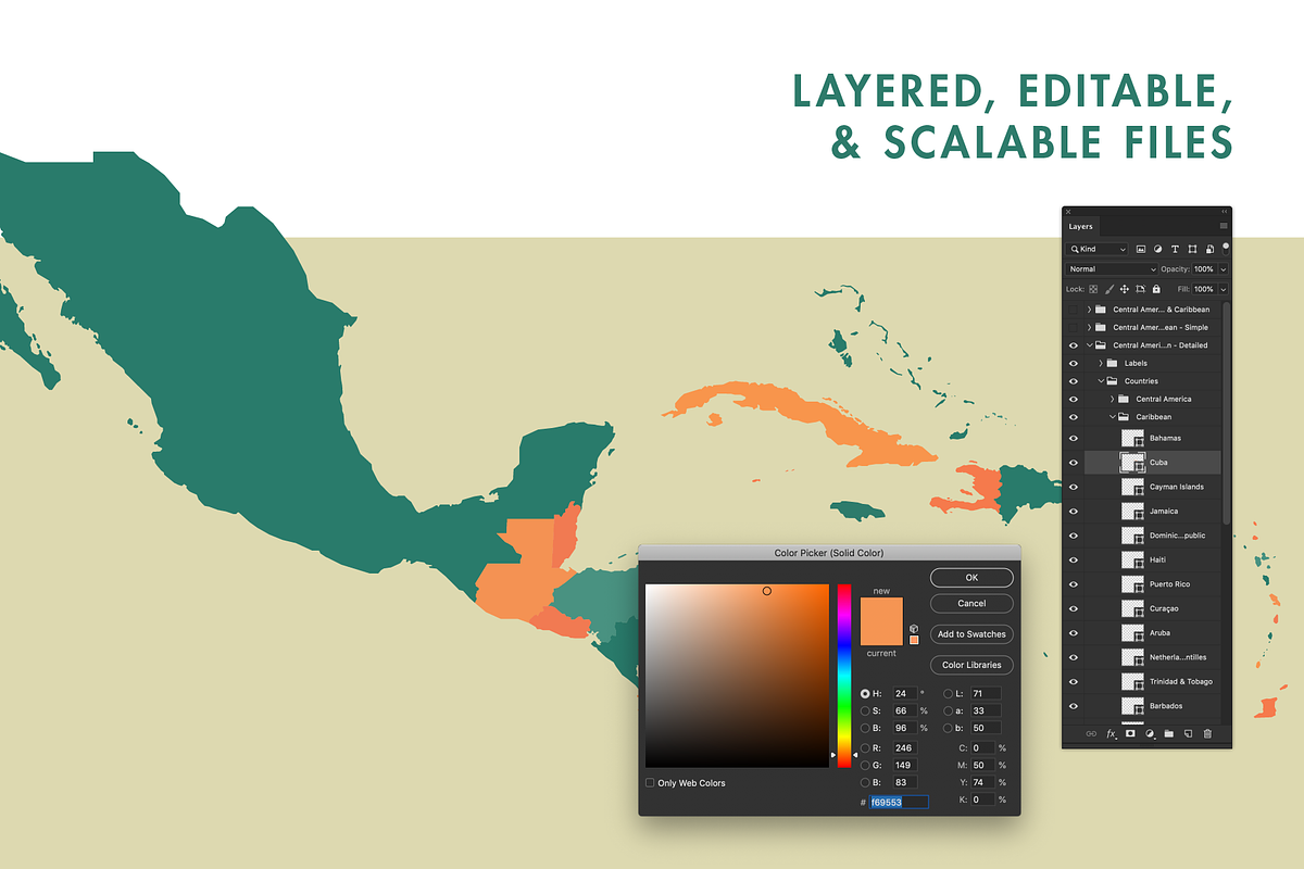 Central America & Caribbean Map, a Graphic by Ben Buysse (Photo 3 of 4)