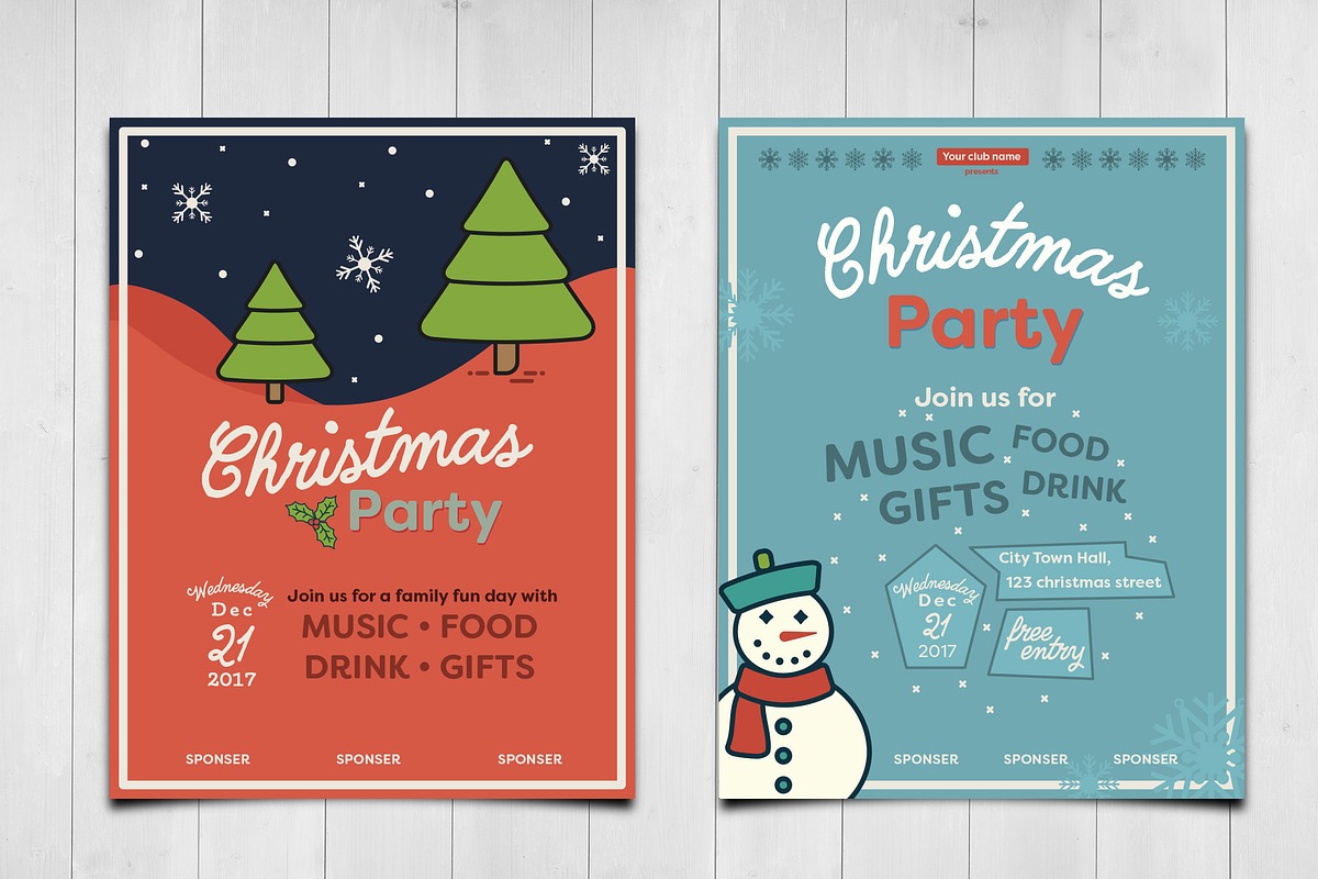 Cute christmas invitations, a Templates & Theme by wavebreak