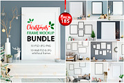 Christmas Frame Mockup Bundle, a Print Template by Yuri-U (Thumbnail 2 of 19)