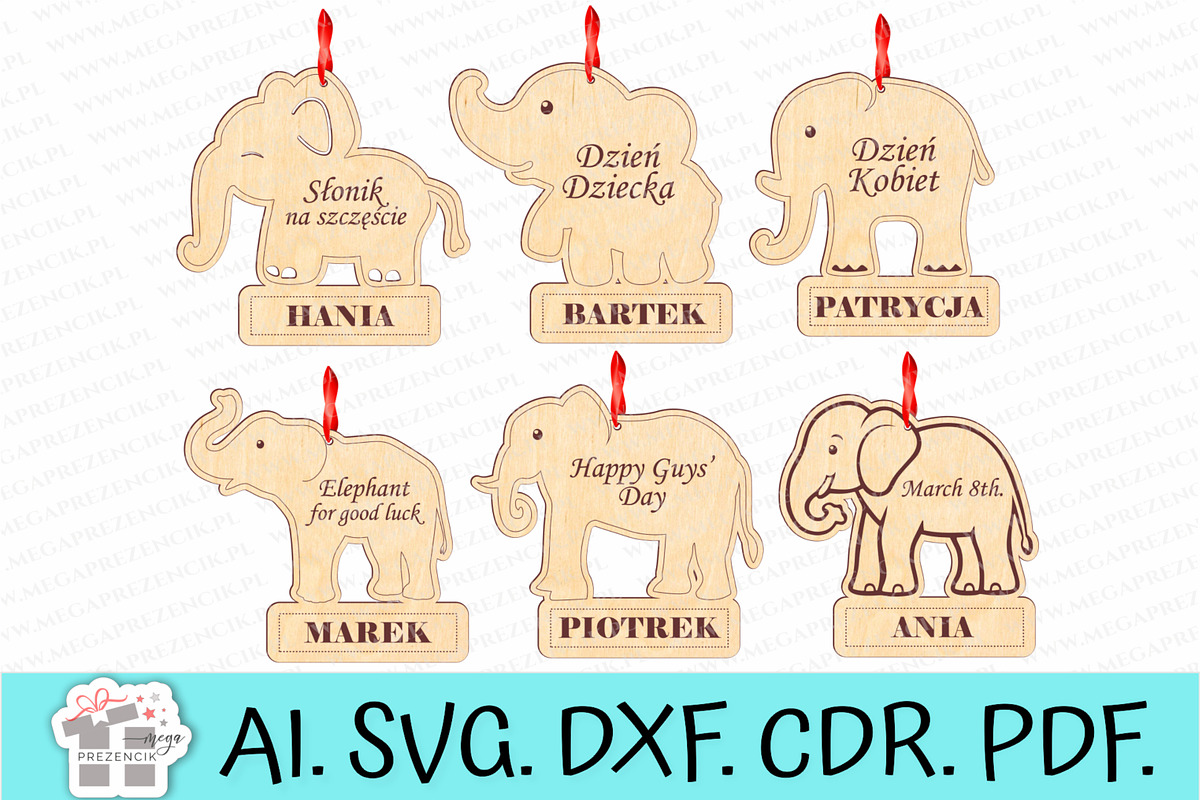 Lucky Elephant medal laser cut svg, a Pattern Graphic by MegaPrezencik (Photo 1 of 5)