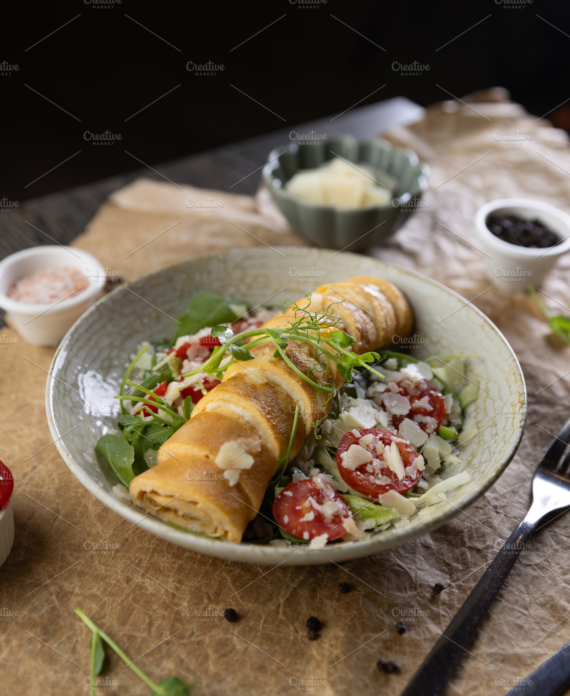 Restaurant breakfast menu concept, a Photo by Grafvision photography