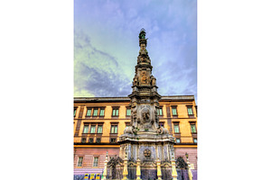 The obelisk of the Immaculate Virgin in Naples, an Architecture Photo by Leonid Andronov